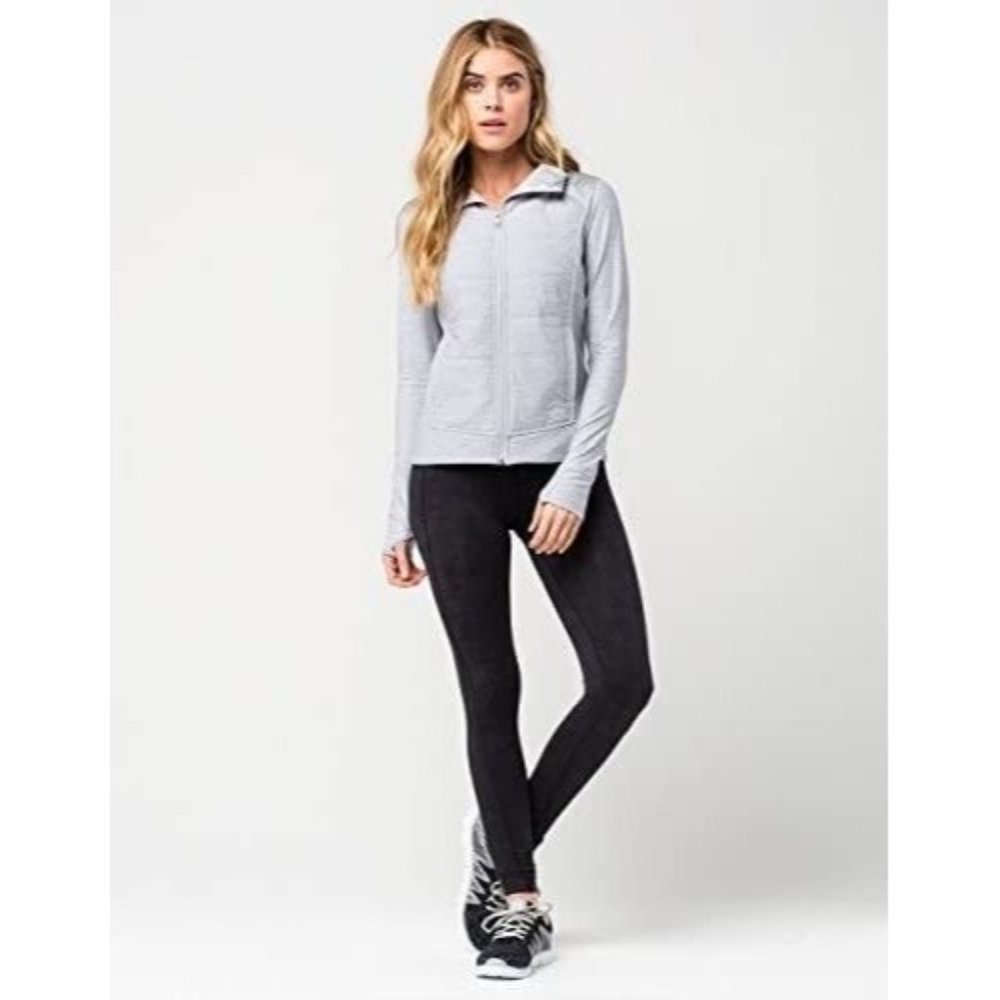 THE NORTH FACE GRAY Pseudio Puffer Jacket Thumbholes Womens sz.Small - Picture 3 of 10